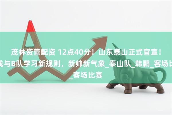 茂林资管配资 12点40分！山东泰山正式官宣！一线与B队学习新规则，新帅新气象_泰山队_韩鹏_客场比赛