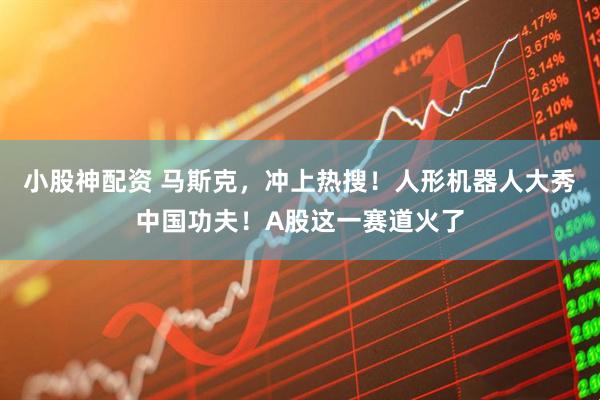 小股神配资 马斯克，冲上热搜！人形机器人大秀中国功夫！A股这一赛道火了